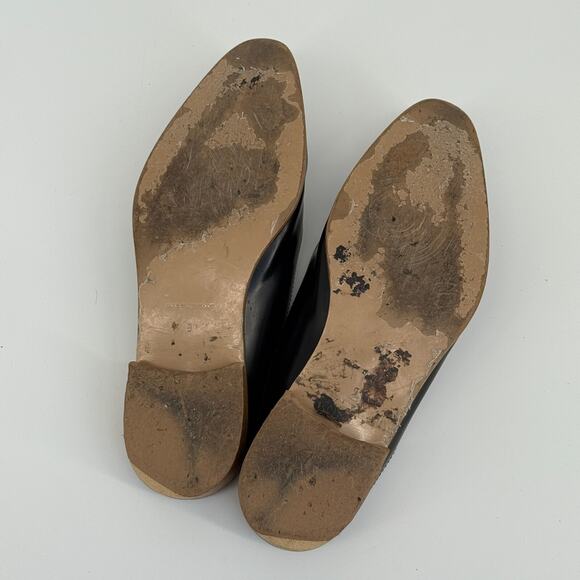 Everlane Womens Mules Size 9 Black Leather Loafers Slip On Italy Minimal Chic - Picture 8 of 9